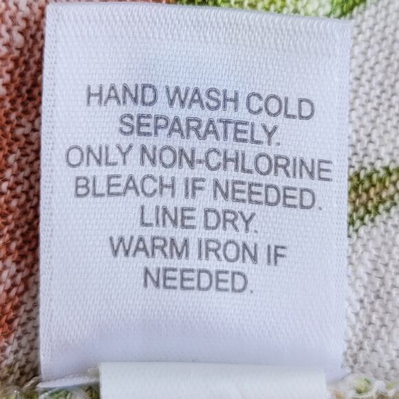 J. Jill Love Linen 100% Linen Floral Short Sleeve Top Side Tie Green Size M Boho - Picture 9 of 10